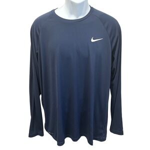 NWT Nike Essential Hydroguard Swim Shirt UPF 40+ Navy NESSA587-440 Men's XL